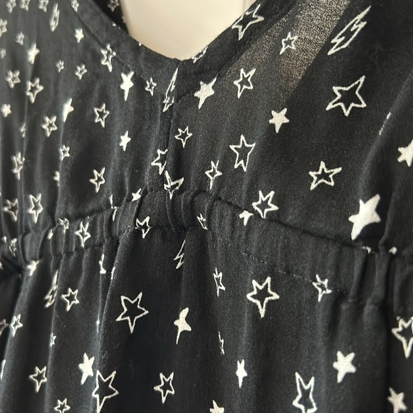 Chaser Celestial Stars & Lightning Bolts V-Neck V-Back Empire Waist Maxi Dress - Picture 5 of 11